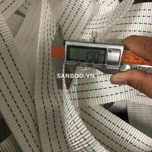 Top exportateur 4 Ton-10cm jaune Cargo grue tissu câble plat modèle élingues facteur de sécurité Durable 5:1 pour les besoins de levage de cargaison - Product Image 2