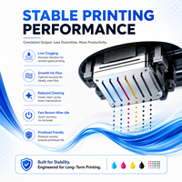 Encre éco-solvant 1L CMYK pour Epson I3200 XP600 DX5 DX7 Impression graphique sur film publicitaire pour vitres de voiture et verre