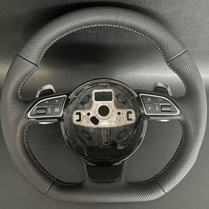 Volant semi-perforé <span class=keywords><strong>SLine</strong></span> en gros pour <span class=keywords><strong>Audi</strong></span> <span class=keywords><strong>A1</strong></span> A3 A4 A5 A6 A7 C6 C7 C8 B7 B8 B9 RS3 RS4 RS6 RS7 Q5 - Product Image 4