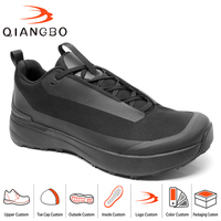 Chaussures de sport pour hommes, personnalisées en usine, noires, basses, respirantes, en mesh, résistantes aux perforations, légères, antidérapantes