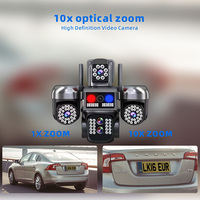Cámaras de Seguridad CCTV IP Inalámbricas Wistino 6K con 4 Lentes, 4 Pantallas, Zoom Óptico 10X, Pan-Tilt, CMOS 4G para Vigilancia Exterior