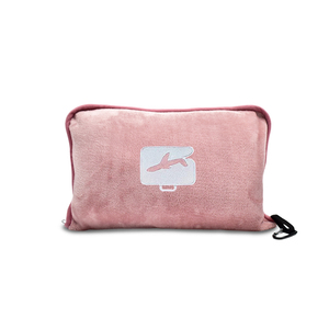 Vente en gros de couverture pour avion, oreiller de voyage pliable en différentes couleurs avec logo personnalisé, <span class=keywords><strong>sac</strong></span> 2 en 1 avec fermeture éclair - Product Image 2