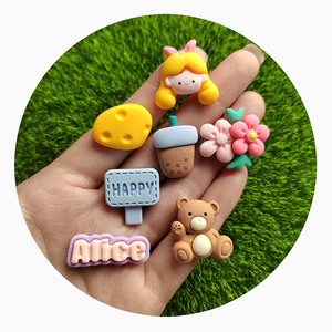 Nueva novedad Hada jardín tema limo encantos flores lindas oso <span class=keywords><strong>queso</strong></span> leche té taza cabujones adornos para joyería DIY - Product Image 2