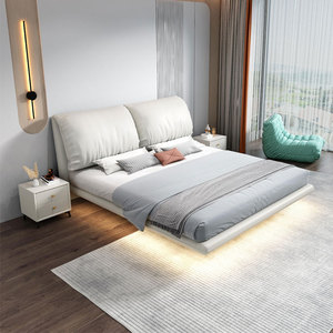 Cama Flotante Princess & Style Elephant Ear - Cuero Italiano de Lujo, Cama Tapizada Moderna y Minimalista para Dormitorio 6606 Elephant Ear - Product Image 1