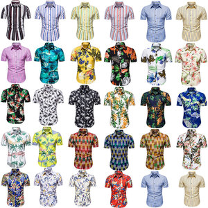 MS-25 2021 nouvelle mode décontractée pour hommes imprimé hawaïen chemise à manches courtes plage chemise pour hommes - Product Image 1