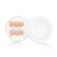 30 pièces d'accessoires pour ongles, ongles artificiels à couverture complète pour filles, faux ongles 3d, jolis faux ongles en poudre miroir magique, amande