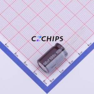 Condensador Electrolítico de Aluminio de Orificio Pasante RXJ101M2ABK-1320, Orificio Pasante, D12.5xL20mm 100uF 20% 100V 890mA-100kHz - Product Image 1