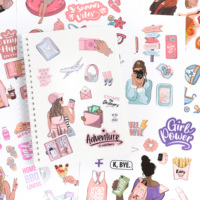 Autocollants Personnalisés Imprimés avec Logo, Étiquettes Adhésives A4 A5 A6 en Papier Vinyle Imperméable, Feuilles d'Autocollants Découpés à la Forme pour Enfants