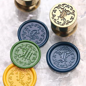 Sello de Cera Mini Láser Serie Letras Góticas con Puntas de Cobre, Estilo Europeo, Pequeños Sellos para Diario, Decoración, Regalo - Product Image 3