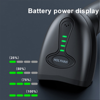 Offre Spéciale 1D 2D QR lecteur de codes à barres sans fil et filaire avec indicateur de niveau de batterie lecteur de codes à barres avec support de détection automatique