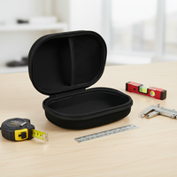 Étui de rangement portable noir personnalisé avec logo, imperméable et durable, taille personnalisable pour les voyages et le camping