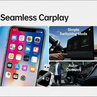 Adaptateur Miroir d'Écran 2026 pour Téléphones iOS/Android CarPlay Mirror Link WiFi 2.4/5GHz Bluetooth 5.0 USB Instantané Filaire/Sans Fil