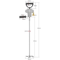 Mélangeur pneumatique rotatif portable SURMA de 25 gallons, type D, vitesse réglable, 1/6HP, multifonctionnel, petit, portatif, écologique, économe en énergie