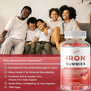 ओम निजी लेबल आयरन पूरक विटामिन सी विटामिन बी 12 फोलिक एसिड आयरन गुम्मीज - Product Image 5