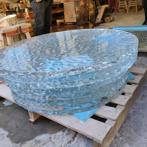 カスタム氷パターン固体ガラスブロックテクスチャ壁タイル外装 & 仕切り壁 (透明インド/屋外) - Product Image 5