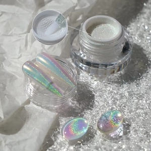 Nouvelle poudre Aurora Chrome à effet métallique, paillettes holographiques pour la création d'art des ongles professionnel, pigment à frotter en poudre - Product Image 1