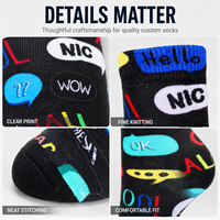 Chaussettes d'automne personnalisées OEM pour adultes - Polyester/Nylon/Coton/Fibre de bambou/Laine, sans couture, séchage rapide, respirantes, anti-accroc