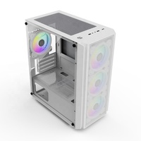 Boîtiers de ventilateurs ARGB professionnels JNP, armoire de jeu, ordinateur de bureau RGB ATX, système de refroidissement par eau, alimentation, ordinateur de jeu, boîtier PC