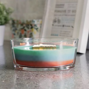 LANJO Wholesale 16oz Round Boat Jar Soy <b>Wax</b> Aromatherapy <b>Candle</b> with Large Wood Wick 770Ml in Bulk - Product Image 3