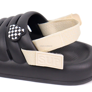 브리즈스텝 맞춤형 미끄럼 방지 EVA 슬라이드 부드러운 오픈 토 비치 샌들 탈부착 가능한 루프 포함 소년 소녀 여름 스타일 - Product Image 5