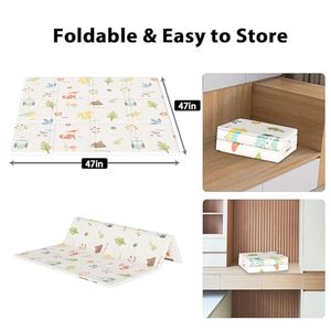 <span class=keywords><strong>Tapis</strong></span> de jeu pour bébé en mousse XPE à motifs mignons, sans BPA, <span class=keywords><strong>tapis</strong></span> de jeu pliables en trois parties pour enfants - Product Image 6