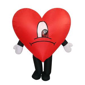 Costume gonflable Cœur Rouge pour la Saint-Valentin, Noël, Halloween, Fête costumée, Cosplay, Déguisement de mascotte, Combinaison gonflable - Product Image 1
