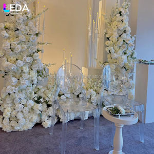 LEDA Wholesale Factory Acrylic Round Back Transparent Pc <b>Chair</b> for Hotel Wedding Party Event - Product Image 2