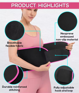 Nuova Cintura Dimagrante da Donna con Logo Stampato, Fascia a Compressione Doppia in Neoprene per Sauna e Sudorazione, Cintura Modellante per la Vita - Product Image 3
