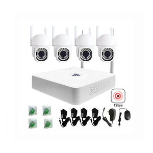 Sistema de Cámara de Seguridad Inalámbrica PTZ de 4 Canales y 5MP con Audio Bidireccional, Kit NVR CCTV Wifi para el Hogar - Product Image 1