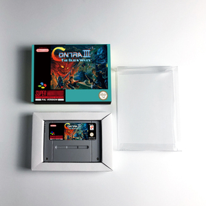 <span class=keywords><strong>Contra</strong></span> III: la cartouche de jeu Alien Wars + boîte Version PAL 16 bits cartouche de jeu de console de jeu vidéo pour SNES - Product Image 1