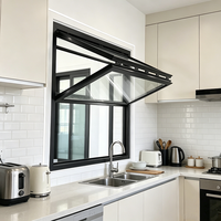 Ventana Abatible Vertical de Aleación de Aluminio para Comercios, Venta al Por Mayor de Fábrica
