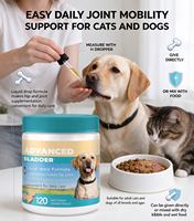Complément Liquide Avancé pour Articulations (Hanches) de Chats et Chiens Marque Blanche avec Glucosamine, MSM, Anti-inflammatoire, Tous Âges, Sans Céréales