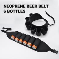 Porte-canettes 6 emplacements en néoprène avec logo personnalisé et sangle réglable, sac banane isotherme pour bouteilles de bière