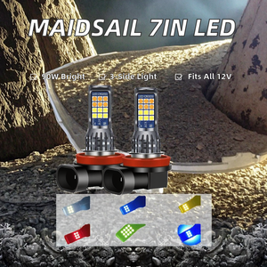 Ampoule de phare de moto Bi LED H6 BA20D H4 P15D avec lentille projecteur œil de poisson, double couleur, pour la mise à niveau des feux de brouillard de scooter - Product Image 3