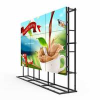 Écran vidéo mural LCD sur mesure de 46 pouces pour intérieur, 3x3, 2x2, 4x4, avec cadre ultra fin, pas de pixel P2.0, format 16:9