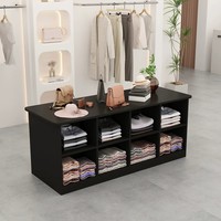 Comptoir de réception en bois massif et panneaux de particules, design moderne, résistant aux taches, avec éclairage LED, pour boutique de vêtements pour femmes, salon de beauté