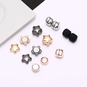 Custom Small Metal Hijab Magnets Logo Designing Strong Metal Logo Buttons For Tudung