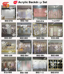 Fondo de iglesia de acrílico directo de fábrica suave telón de fondo de fiesta de acrílico de oro blanco de precio inferior - Product Image 3