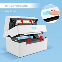 Imprimante thermique mobile Gzlanu 9220 POS 4x6 pouces pour étiquettes de codes-barres / Personnalisation de stock et d'étiquettes privées via Wi-Fi