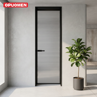Portes vitrées en aluminium pour villa avec double vitrage, isolation thermique, économie d'énergie, portes battantes simples ou doubles sur mesure