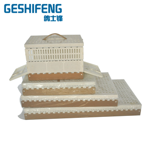 Geshifeng katlanabilir ulaşım kuş kafesi plastik yarış güvercin papağan için dayanıklı nefes açık kafesleri - Product Image 6