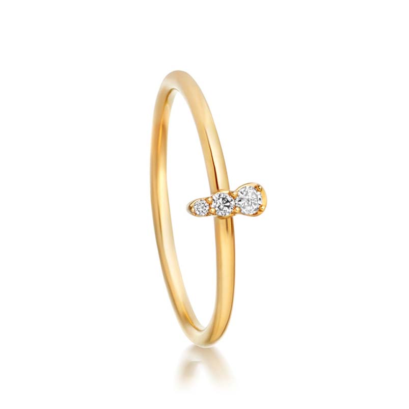 Piedra Oro-Blanca 18K