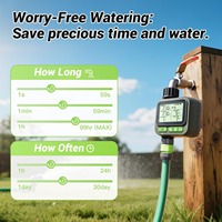 Système de minuterie d'arrosage numérique pour jardin avec écran LCD, batterie rechargeable, matériau ABS - Contrôleur d'irrigation pour robinet et tuyau