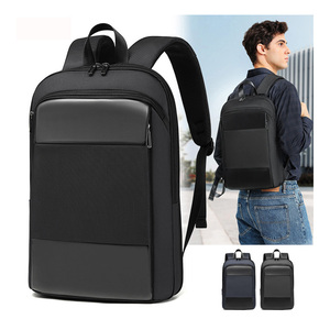 Custom Laptop <b>Backpack</b> 15.6 Inch Waterproof <b>Large</b> Capacity Zipper Closure Nylon Fabric Air Cushion Belt Fashion Unisex - Product Image 1