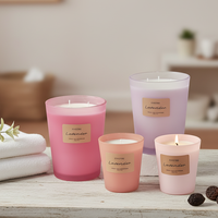 Bougeoir de décoration en cire de soja de luxe personnalisé, bougie parfumée en cire de soja pour la détente