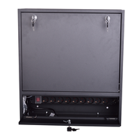 24 x 24 x 6 Zoll Weiße Schwarze DVR-Sicherheitsbox mit Lüfter Wandmontierte CCTV-DVR-Box für Überlegenes Kühlsystem NVR-Sicherheitsbox
