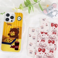 Coque de téléphone à panneau arrière magnétique remplaçable pour Iphone17/17pro/17promax/17air avec ours à pizza doré