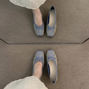 <span class=keywords><strong>Scarpe</strong></span> Casual da <span class=keywords><strong>donna</strong></span> francesi di fascia alta blu <span class=keywords><strong>mare</strong></span> singole con tacco basso <span class=keywords><strong>scarpe</strong></span> da nonna con punta chiusa piccola profumata <span class=keywords><strong>per</strong></span> la gonna da fata primaverile - Product Image 2