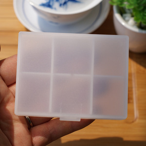 Six Compartment Mini Pill Dispenser White Portable Medicine Storage Box Travel Pill Holder Customizable LKL 030 - Product Image 3