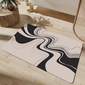 Alfombrilla de baño de diatomita de estilo geométrico-Alfombra de suelo absorbente antideslizante para entrada de baño - Product Image 6